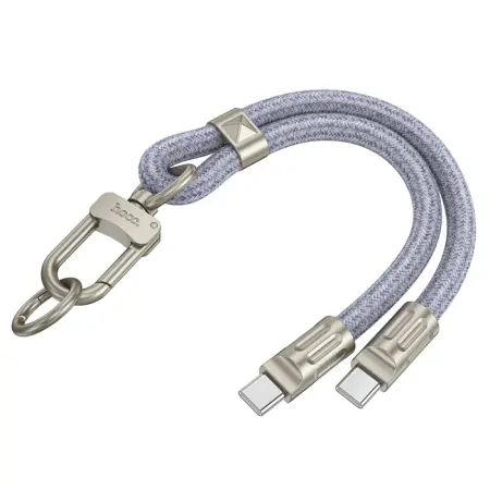 Hoco GH5 Multifunctional Charging Cable/Wrist Lanyard USB-C to USB-C 60W 3A Braided Blue 22cm