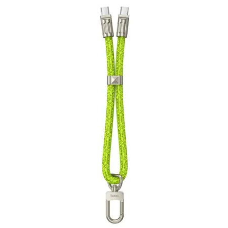 Hoco GH5 Multifunctional Charging Cable/Wrist Lanyard USB-C to USB-C 60W 3A Braided Green 22cm