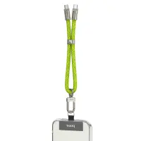 Hoco GH5 Multifunctional Charging Cable/Wrist Lanyard USB-C to USB-C 60W 3A Braided Green 22cm