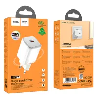Travel Charger Small Body Hoco N40 Mighty USB-C PD20W GaN Tech White