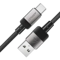 Cable Acefast C9-04 Metalic USB to USB-C 3.0A Fast Charge Braided Black1.2m