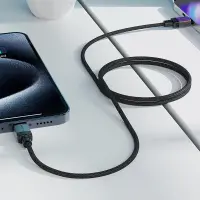 Cable Acefast C9-03  Metallic USB-C to USB-C 60W 20V/3A Braided Black 1.2m
