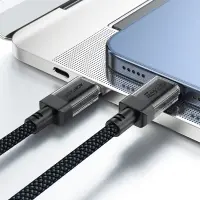 Cable Acefast C12-03  USB-C to USB-C PD60W 3A Braided Black 1.2m