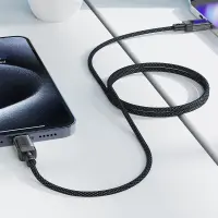 Cable Acefast C12-03  USB-C to USB-C PD60W 3A Braided Black 1.2m