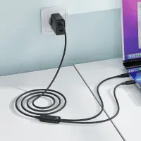 Data Cable Acefast C5-11 Metallic USB-C to 2xUSB-C PD100W 20V/5A Braided Black 1.2m