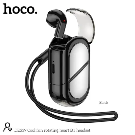 Wireless Hands Free Hoco. DES39 V.5.3 230mAh and 4h Talk Time Black