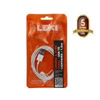 Data and Charging Cable Leki Orange Concept USB to Lightning White 1m
