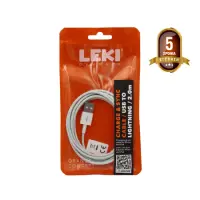 Data and Charging Cable Leki Orange Concept USB to Lightning White 2m