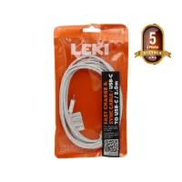 Data and Charging Cable Leki Orange Concept USB-C to USB-C Fast Charging White 2m