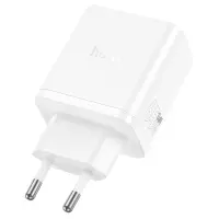Travel Charger Hoco N51 Scenery GaN PD65W with 2xUSB-C and 1χUSB-A  White