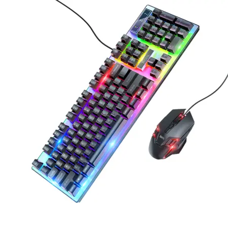 Hoco GM18 Luminous Wired Keyboard and Mouse Set 104 Keys 800-1200 DPI Black