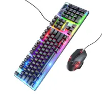Hoco GM18 Luminous Wired Keyboard and Mouse Set 104 Keys 800-1200 DPI Black