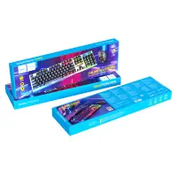 Hoco GM18 Luminous Wired Keyboard and Mouse Set 104 Keys 800-1200 DPI Black