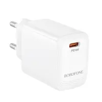 Travel Charger Mini Size Borofone BN28 Fuente GaN USB-C PD30W White