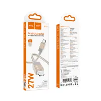 Cable Hoco X110 Honorific USB-C to Lightning 27W Braided Gold 1m