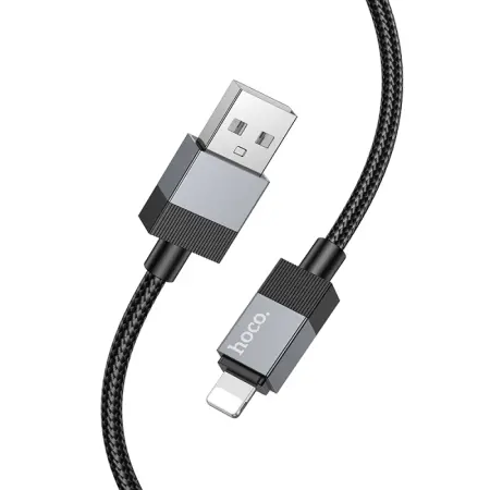 Cable Hoco X110 Honorific USB-A  to Lightning 2.4A Braided Black 1m