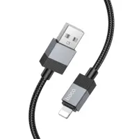 Cable Hoco X110 Honorific USB-A  to Lightning 2.4A Braided Black 1m