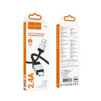 Cable Hoco X110 Honorific USB-A  to Lightning 2.4A Braided Black 1m
