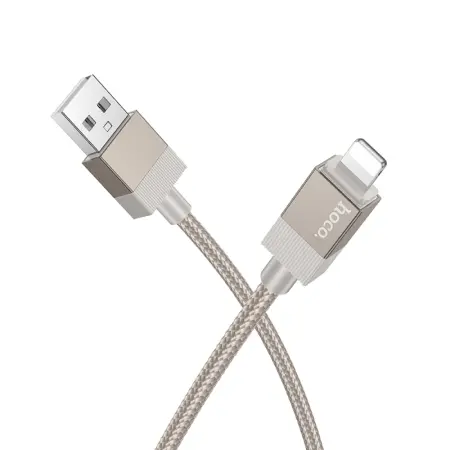 Cable Hoco X110 Honorific USB-A  to Lightning 2.4A Braided Gold 1m