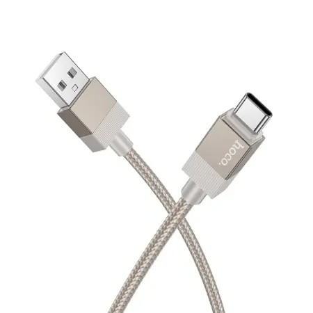 Cable Hoco X110 Honorific USB-A to USB-C 3A  Braided Gold 1m