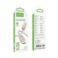 Cable Hoco X110 Honorific USB-A to USB-C 3A  Braided Gold 1m