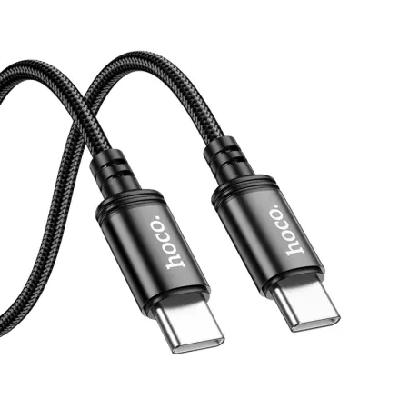 Data Cable Hoco X89 Wind USB-C to USB-C 60W Braided Black 2m