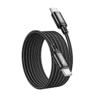 Data Cable Hoco X89 Wind USB-C to USB-C 60W Braided Black 2m