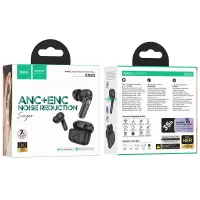Wireless Hands Free Hoco EQ22 Singer TWS V5.4 400mAh with 7h Talk Time and Master/Slave Switching ANC+ENC Black