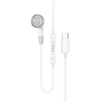 Hands Free Hoco DM53 Unilateral Earphones USB-C  with Microphone and Operation Control Button 1.2m White Compatible with all Devices
