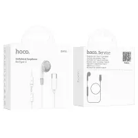 Hands Free Hoco DM53 Unilateral Earphones USB-C  with Microphone and Operation Control Button 1.2m White Compatible with all Devices