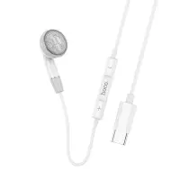 Hands Free Hoco DM53 Unilateral Earphones USB-C  with Microphone and Operation Control Button 1.2m White Compatible with all Devices