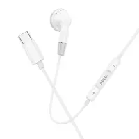 Hands Free Hoco DM53 Unilateral Earphones USB-C  with Microphone and Operation Control Button 1.2m White Compatible with all Devices