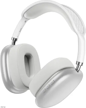 Wireless Stereo Headphone Hoco. ESD15 Max Shadow V5.3 400mAh ANC with Micro SD, Microphone and AUX ports Silver