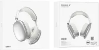 Wireless Stereo Headphone Hoco. ESD15 Max Shadow V5.3 400mAh ANC with Micro SD, Microphone and AUX ports Silver