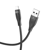 Cable Hoco DU45 Sturdy USB-A  to Lightning 3A Black 1m