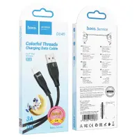 Cable Hoco DU45 Sturdy USB-A  to Lightning 3A Black 1m