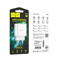 Travel Charger Hoco. DC72 River USB-A 5V 2.1A White