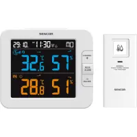 Weather Station - Clock - Alarm Clock Sencor SWS 8600 with Wireless Sensor and LCD Screen