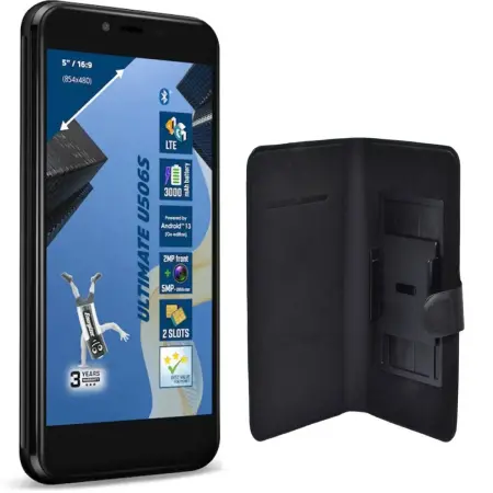 Energizer Ultimate U506S 4G Dual Sim 5" 2GB/32GB and Free Book Case Ancus Grab Black