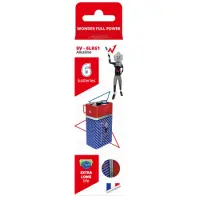 Battery Alkaline Wonder Full Power 6LR61 9V Pcs. 6