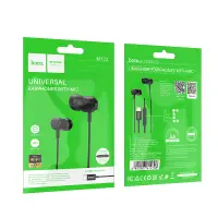 Hands Free Hoco M122 Power Earphones Stereo USB-C with Microphone and Operation Control Button 1.2m Black Compatible with All USB-C Devices