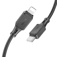 Cable Hoco X101 Silicon Assistant USB-C to Lightning Fast Charging 27W Black 1m