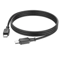 Cable Hoco X101 Silicon Assistant USB-C to USB-C Fast Charging 60W Black 1m