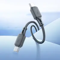 Cable Hoco X101 Silicon Assistant USB-C to USB-C Fast Charging 60W Black 1m