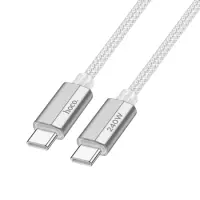 Cable Hoco U134 Primero USB-C to USB-C 5.0A 240W Braided Grey 1.8m