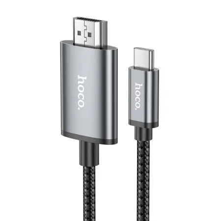 Cable Hoco UA27 Type-C to HDMI 4K 30Hz Braided Black 2m
