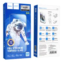 Tempered Glass Hoco Premium Series G14 0.33mm Full Screen Edges Protection HD 3D for Apple iPhone 17 16 Pro Set 10pc
