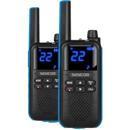 Walkie Talkie Sencor SMR 700 Blue Radio Stations with 16 Channels with 2.5mm Jack and Range up to 8 km