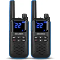 Walkie Talkie Sencor SMR 700 Blue Radio Stations with 16 Channels with 2.5mm Jack and Range up to 8 km