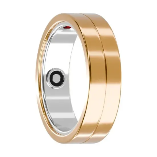 Smart Ring Maxcom mRing MR100 No.13 (Inside Diameter 22.3mm) IP68 with Heart Rate and Sleep Monitoring Gold